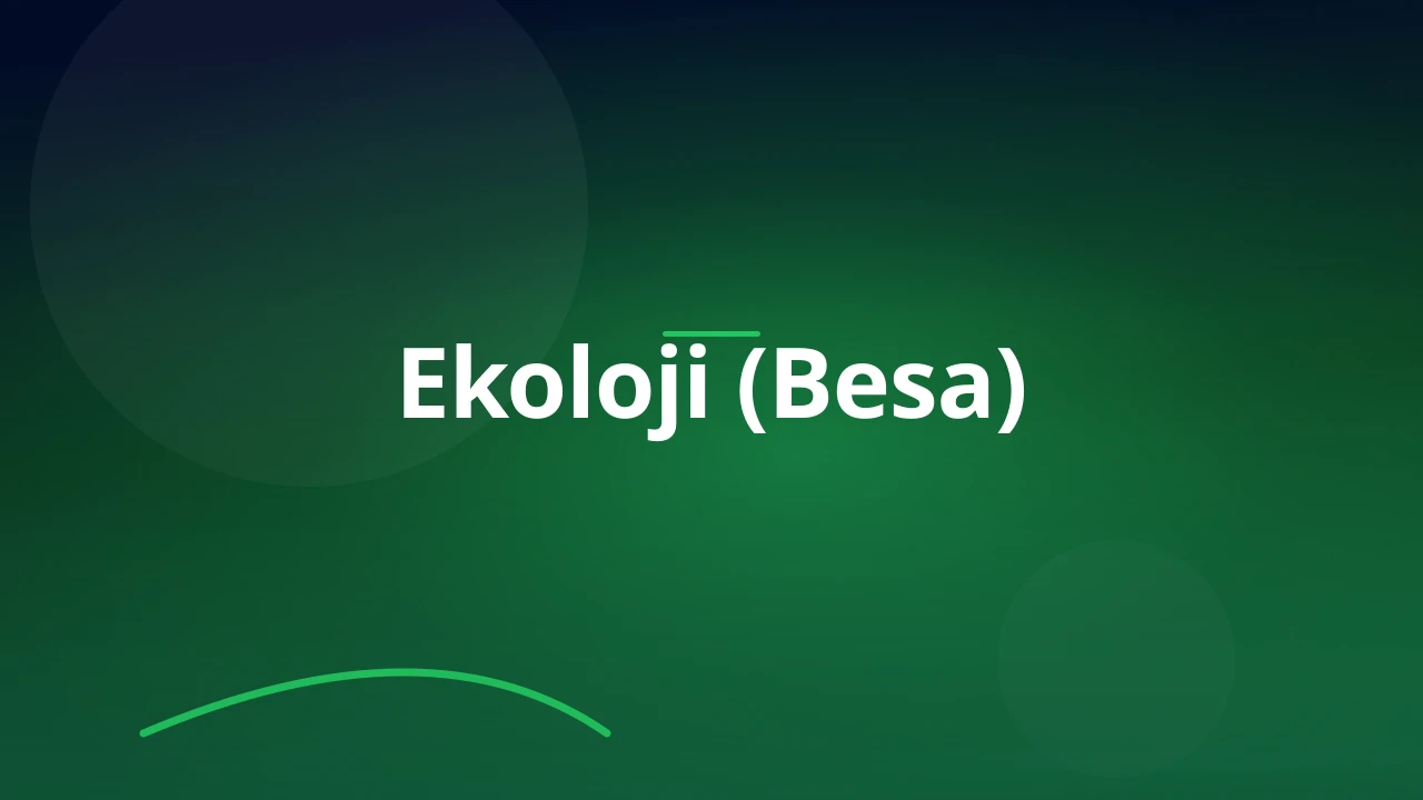 Ekoloji (Besa)